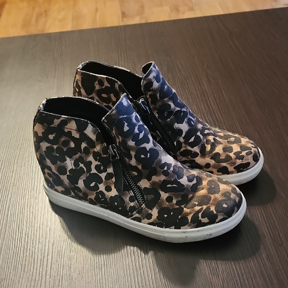 Madden Girl Shoes - l Leopard Print High-Top Sneakers